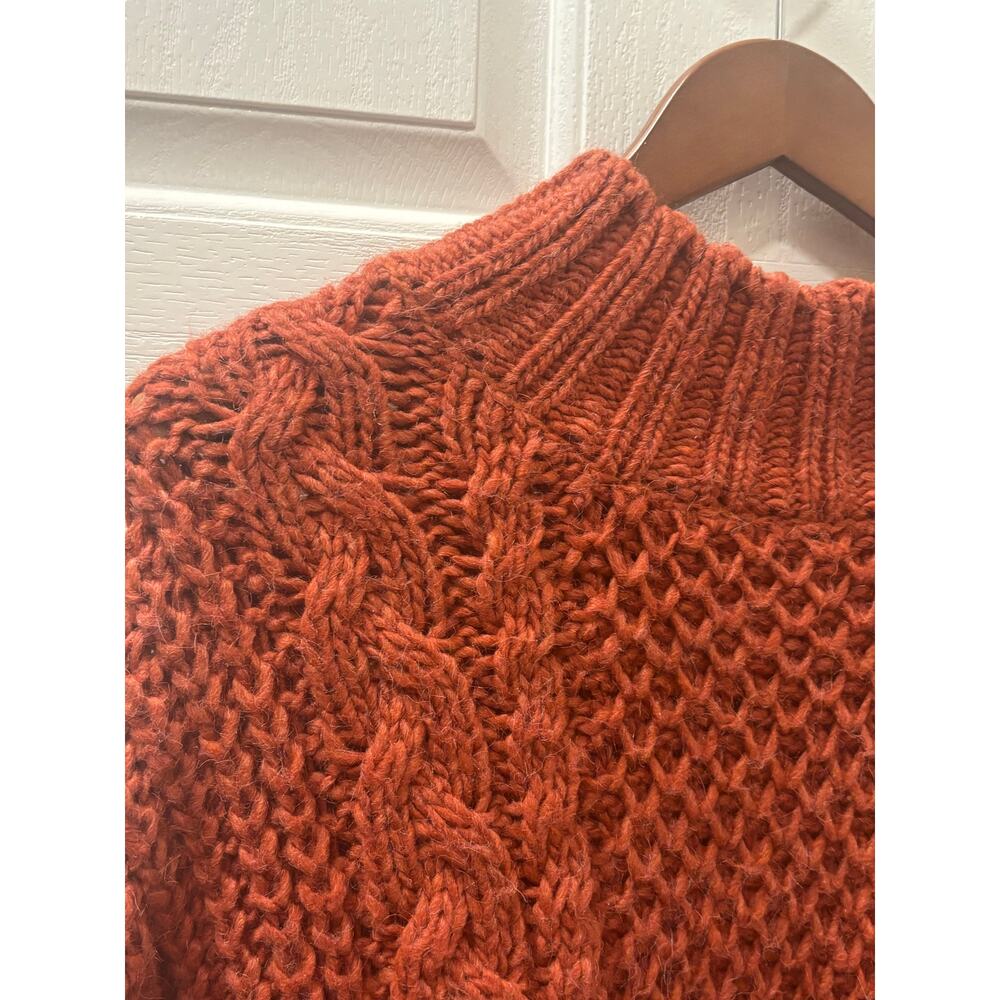 Universal Thread Rust Cable Knit Chunky Sweater M… - image 8